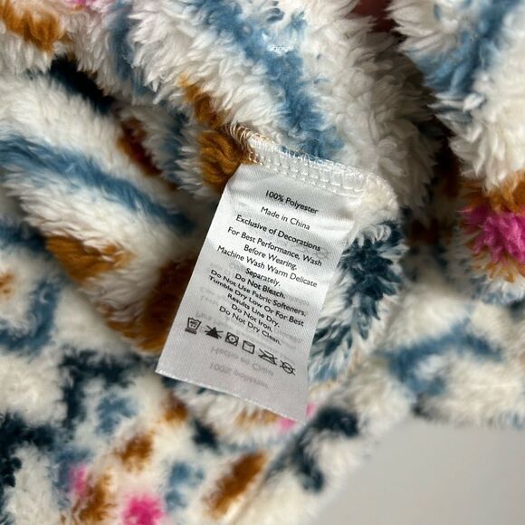 Eddie Bauer Aztec Print 1/4 Zip Sherpa Pullover Size L - Picture 8 of 10